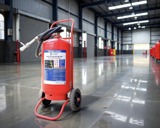 Bình Bột Chữa Cháy Xe Đẩy (35kg) – "Hỏa Lực" Mạnh Cho Khu Vực Rộng.