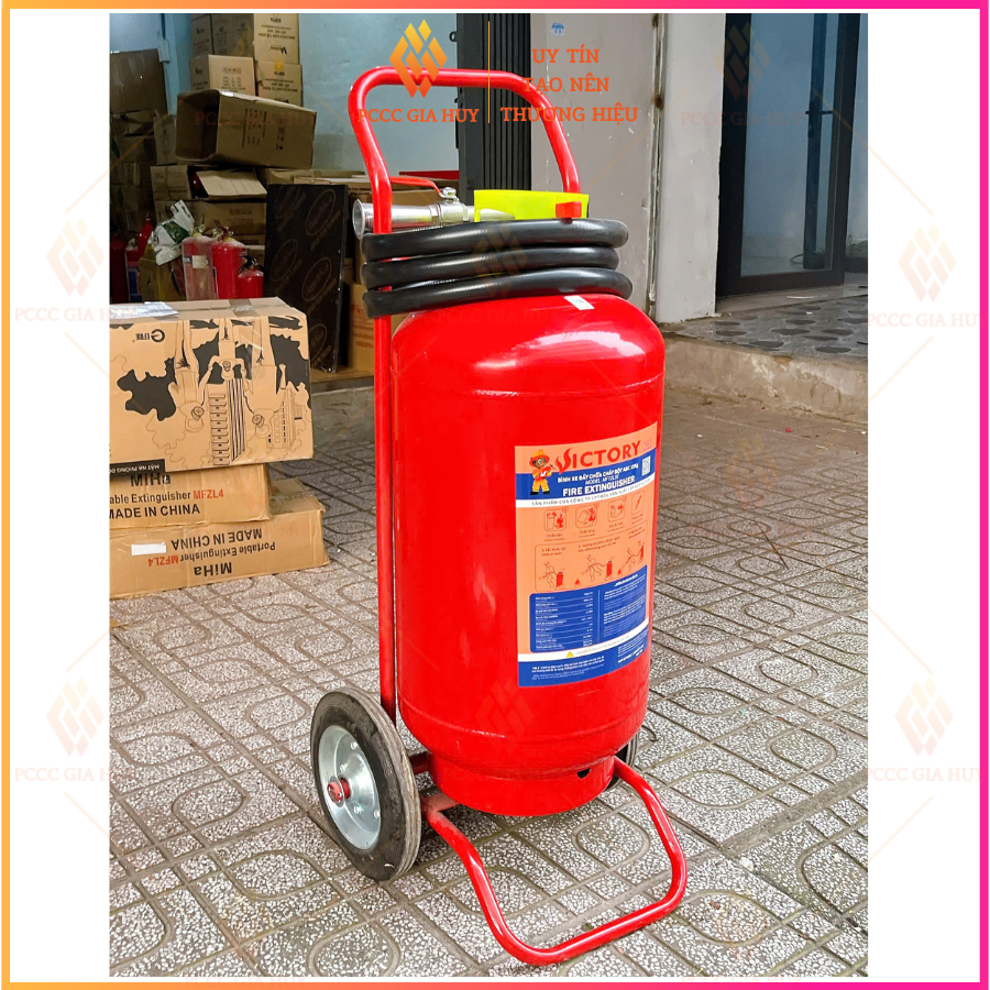 Bình chữa cháy xe đẩy bột ABC 35kg Victory