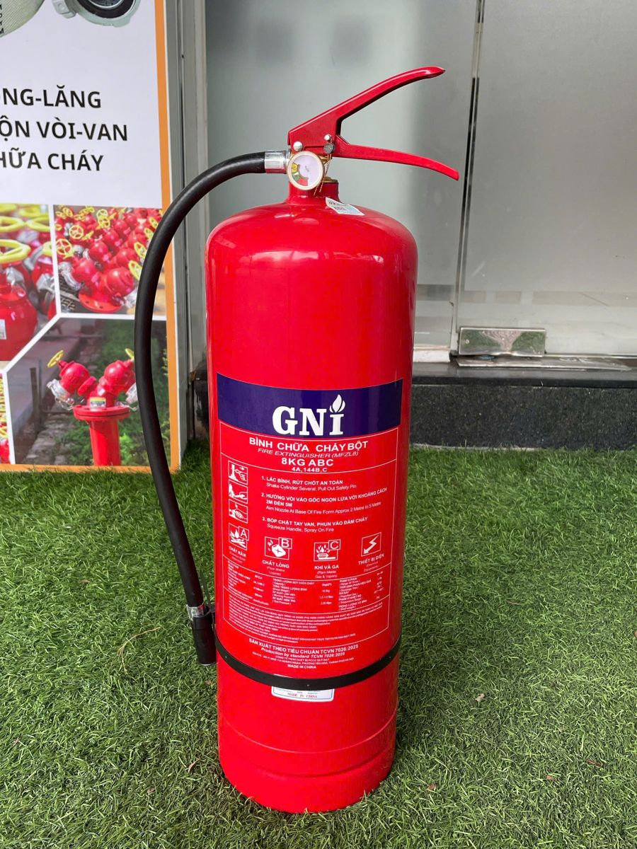Bình chữa cháy bột ABC 8kg GNI 