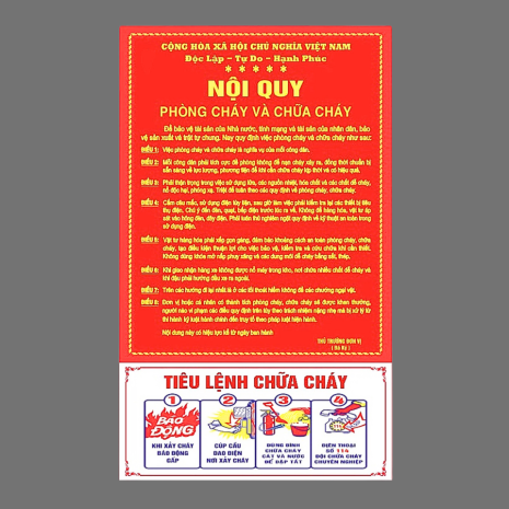 Bảng Nội quy - Tiêu lệnh 2IN1 tích hợp bằng Tôn 30x50cm