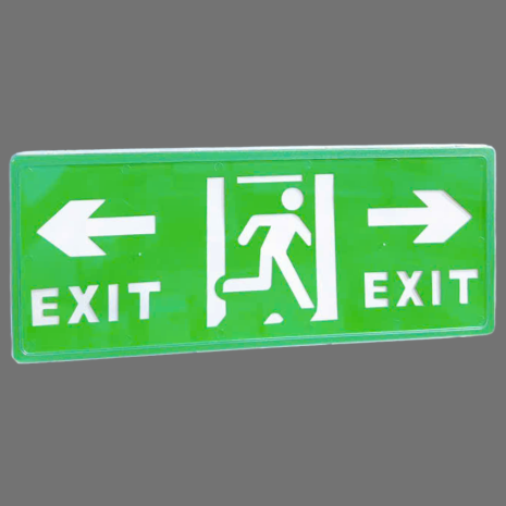 Đèn Exit hai hướng bằng Mica - 1 mặt
