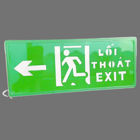 Đèn Exit hướng trái bằng Mica - 1 mặt