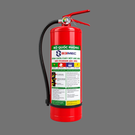 Bình chữa cháy bột ABC 4kg 83MEC/BQP có kiểm định.