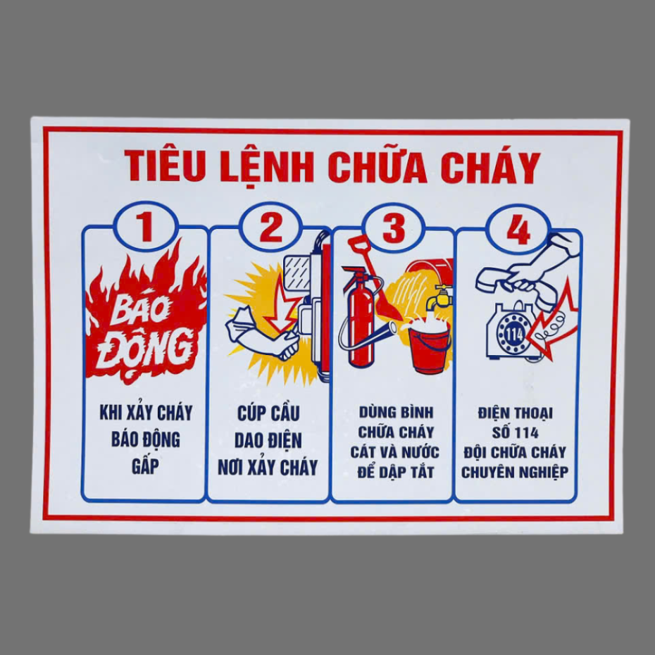 Bảng Tiêu lệnh bằng Tôn - PCCC