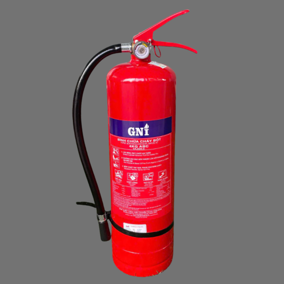 Bình chữa cháy bột ABC 4kg GNI có Kiểm Định.