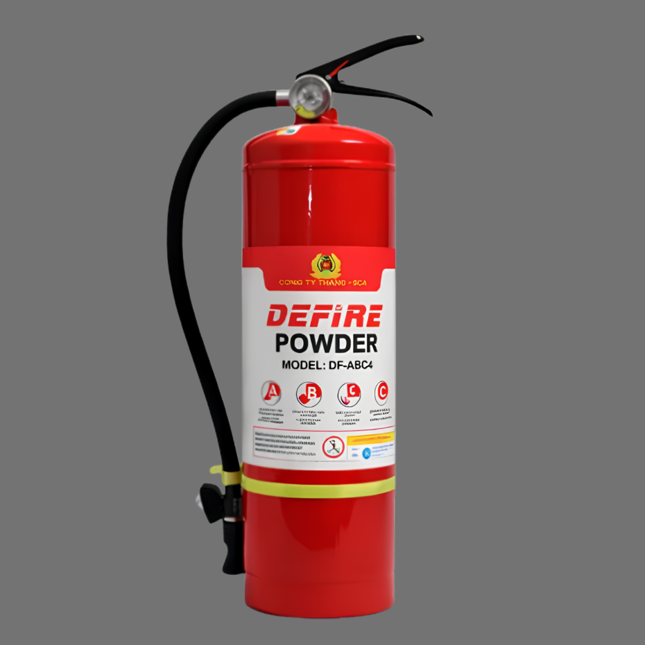 Bình chữa cháy bột ABC 4kg DEFIRE/BCA có kiểm định.