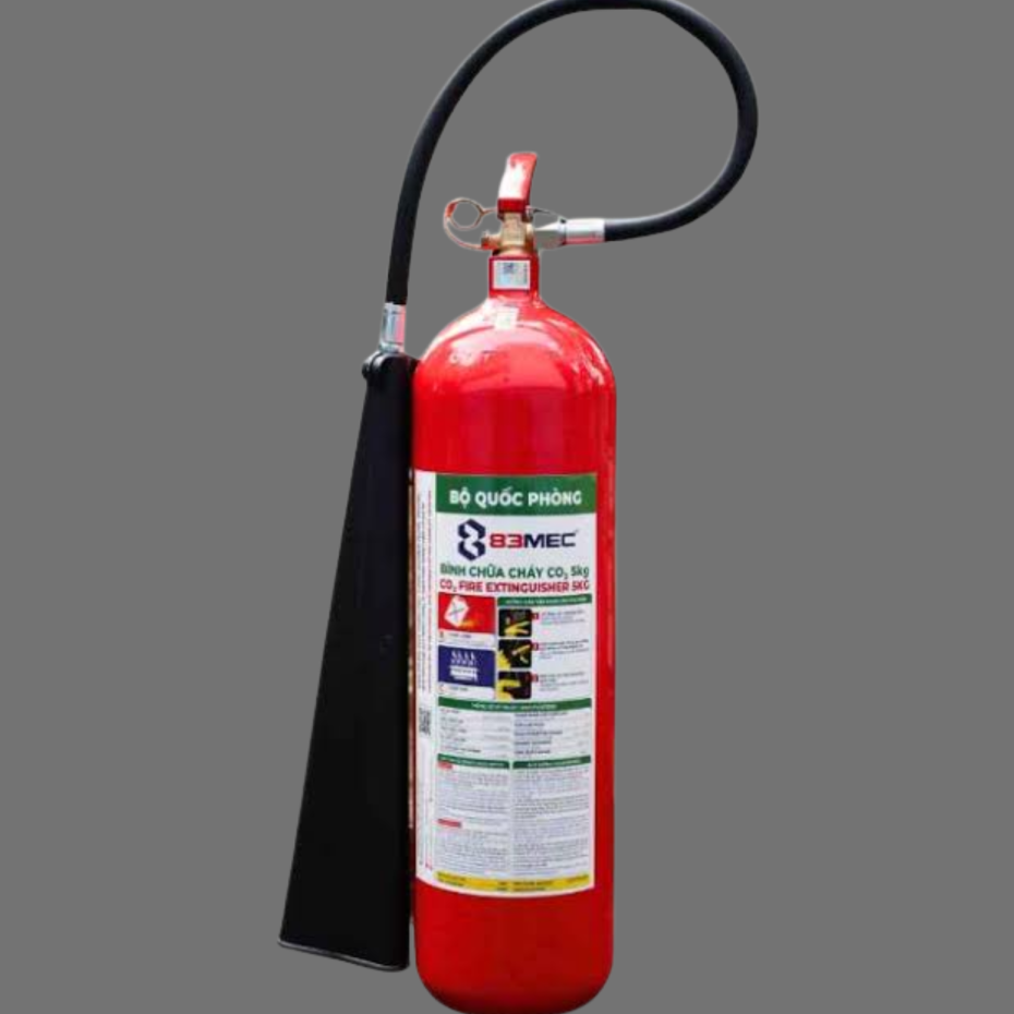 Bình chữa cháy khí CO2 5kg 83MEC/BQP có kiểm định.