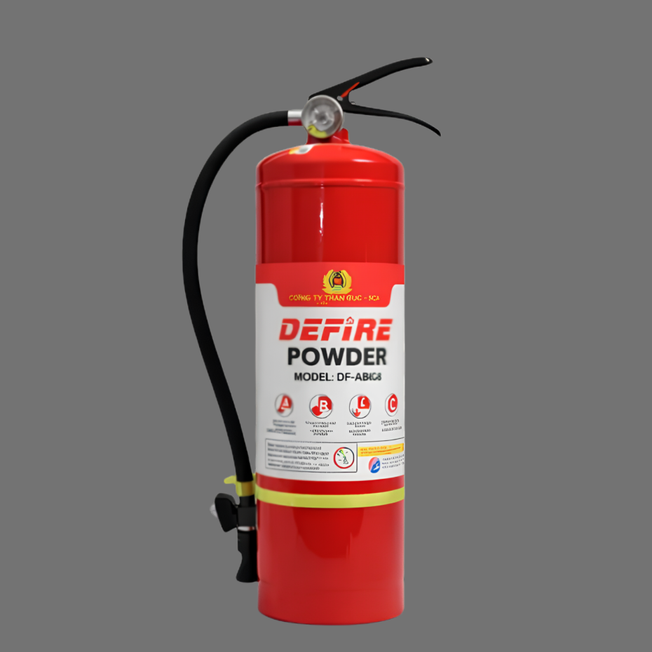 Bình chữa cháy bột ABC 8kg DEFIRE/BCA có kiểm định.